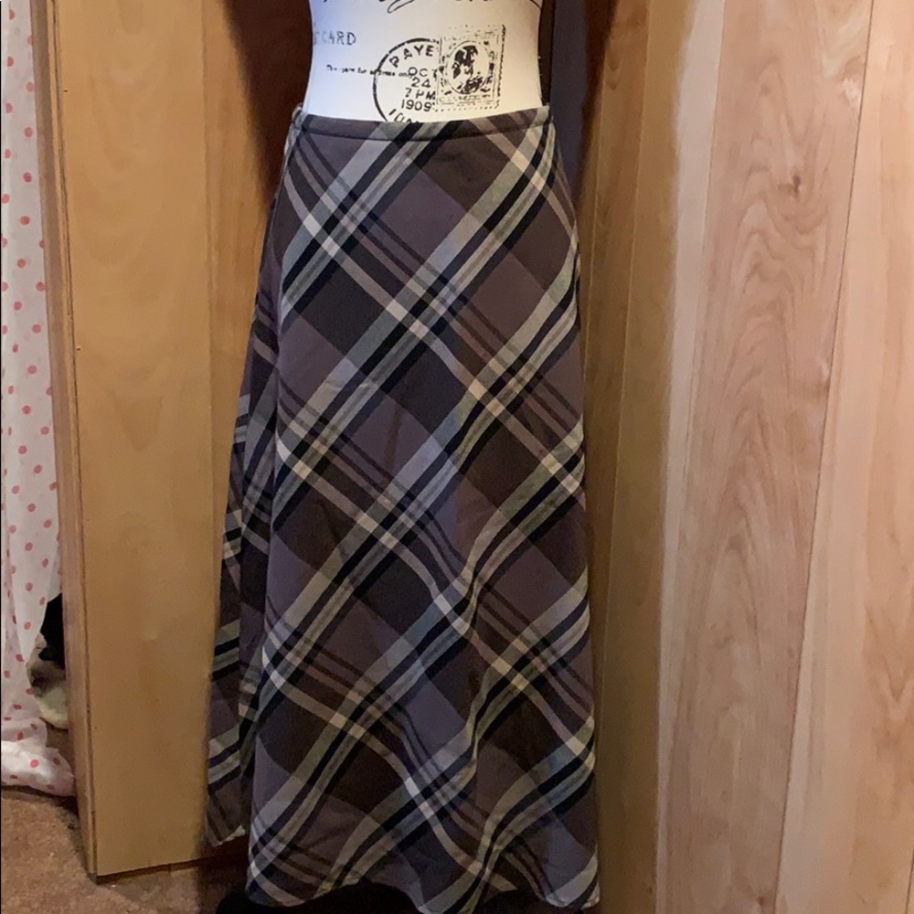Long plaid skirt